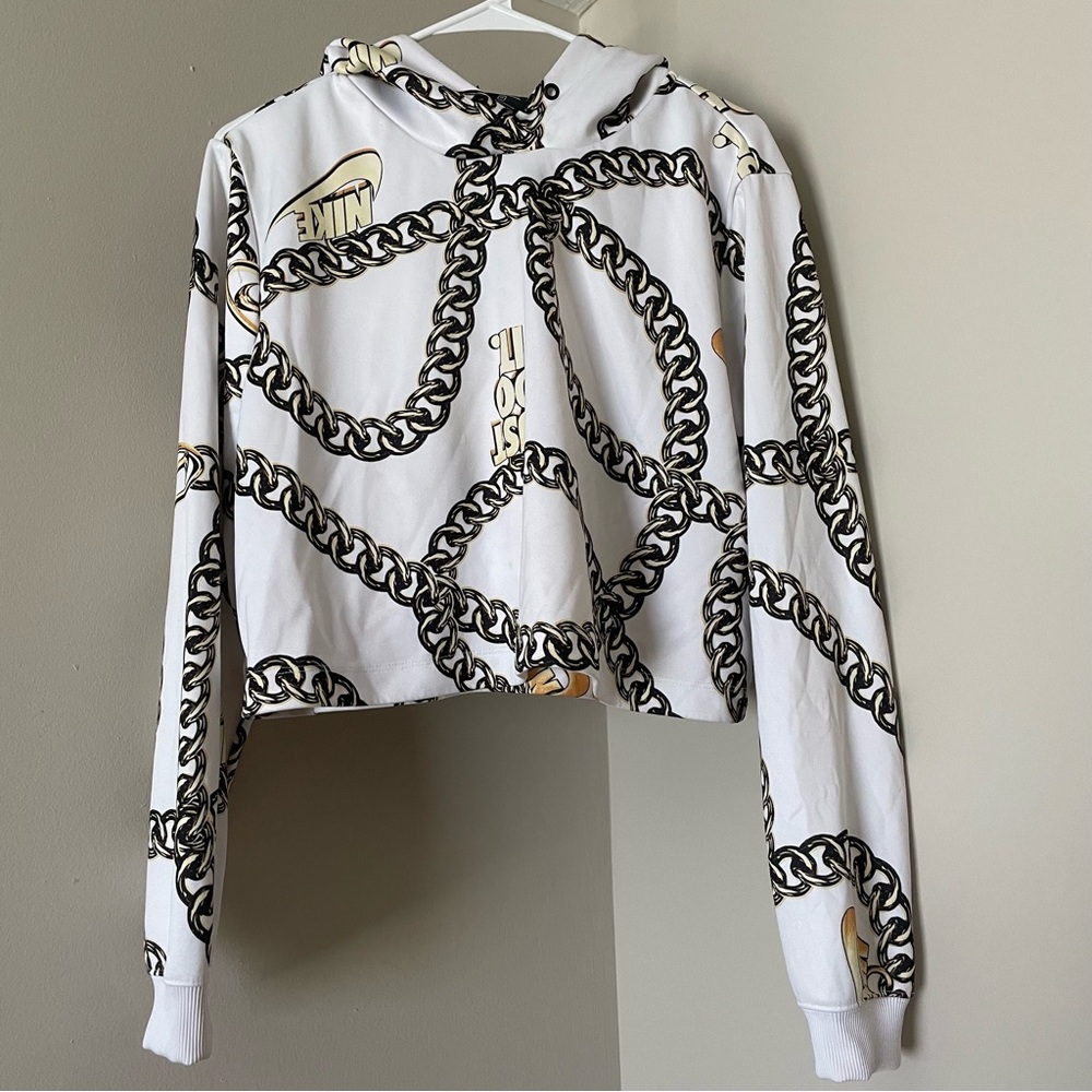 Nike Chain Print White Women's Crop Top 1X